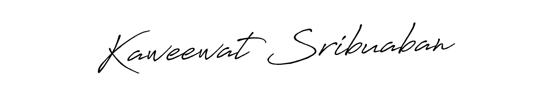 How to make Kaweewat Sribuaban name signature. Use Antro_Vectra_Bolder style for creating short signs online. This is the latest handwritten sign. Kaweewat Sribuaban signature style 7 images and pictures png