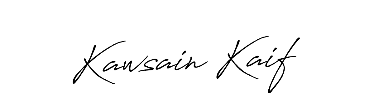 How to make Kawsain Kaif signature? Antro_Vectra_Bolder is a professional autograph style. Create handwritten signature for Kawsain Kaif name. Kawsain Kaif signature style 7 images and pictures png