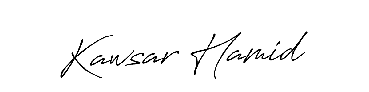 Design your own signature with our free online signature maker. With this signature software, you can create a handwritten (Antro_Vectra_Bolder) signature for name Kawsar Hamid. Kawsar Hamid signature style 7 images and pictures png