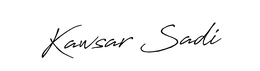 Make a short Kawsar Sadi signature style. Manage your documents anywhere anytime using Antro_Vectra_Bolder. Create and add eSignatures, submit forms, share and send files easily. Kawsar Sadi signature style 7 images and pictures png