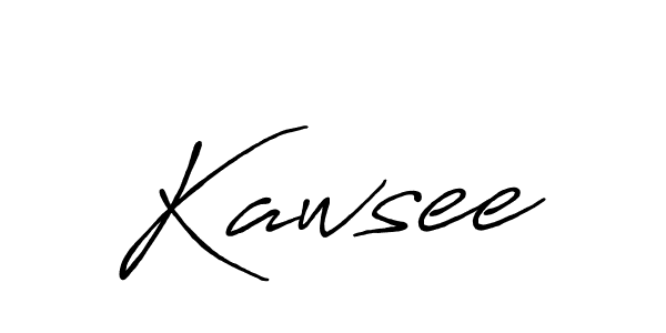 How to make Kawsee name signature. Use Antro_Vectra_Bolder style for creating short signs online. This is the latest handwritten sign. Kawsee signature style 7 images and pictures png