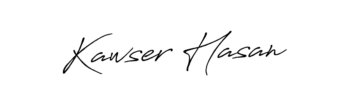 Kawser Hasan stylish signature style. Best Handwritten Sign (Antro_Vectra_Bolder) for my name. Handwritten Signature Collection Ideas for my name Kawser Hasan. Kawser Hasan signature style 7 images and pictures png