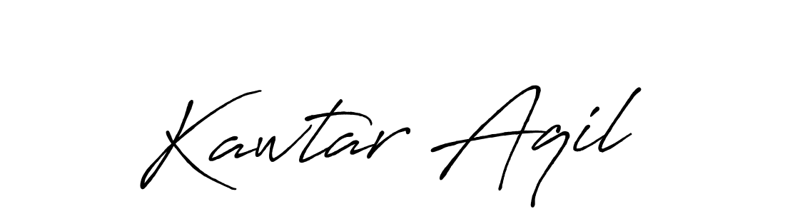 Use a signature maker to create a handwritten signature online. With this signature software, you can design (Antro_Vectra_Bolder) your own signature for name Kawtar Aqil. Kawtar Aqil signature style 7 images and pictures png