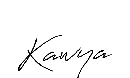 Make a beautiful signature design for name Kawya. With this signature (Antro_Vectra_Bolder) style, you can create a handwritten signature for free. Kawya signature style 7 images and pictures png