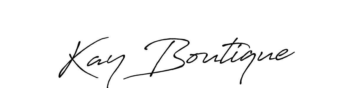 Design your own signature with our free online signature maker. With this signature software, you can create a handwritten (Antro_Vectra_Bolder) signature for name Kay Boutique. Kay Boutique signature style 7 images and pictures png