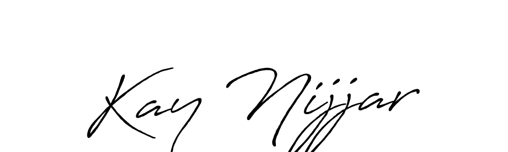 Make a beautiful signature design for name Kay Nijjar. With this signature (Antro_Vectra_Bolder) style, you can create a handwritten signature for free. Kay Nijjar signature style 7 images and pictures png