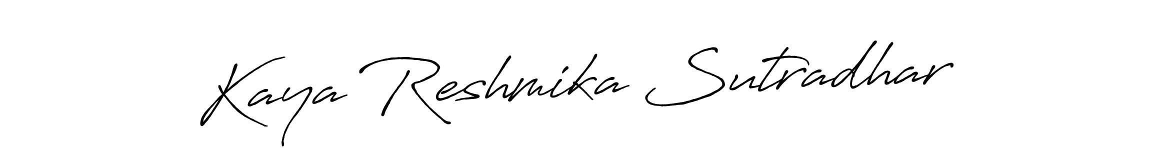 How to make Kaya Reshmika Sutradhar name signature. Use Antro_Vectra_Bolder style for creating short signs online. This is the latest handwritten sign. Kaya Reshmika Sutradhar signature style 7 images and pictures png