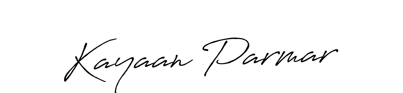 Design your own signature with our free online signature maker. With this signature software, you can create a handwritten (Antro_Vectra_Bolder) signature for name Kayaan Parmar. Kayaan Parmar signature style 7 images and pictures png