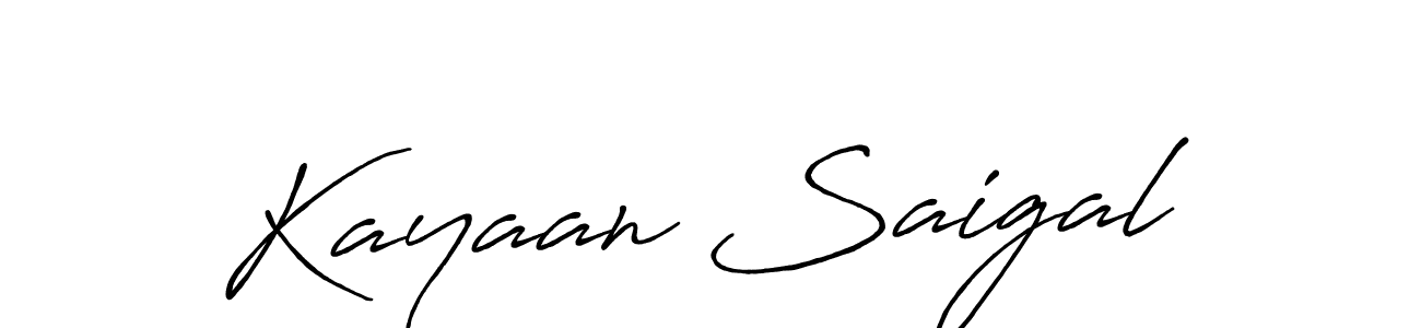 This is the best signature style for the Kayaan Saigal name. Also you like these signature font (Antro_Vectra_Bolder). Mix name signature. Kayaan Saigal signature style 7 images and pictures png