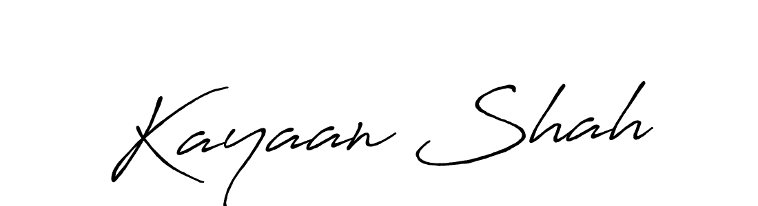 Create a beautiful signature design for name Kayaan Shah. With this signature (Antro_Vectra_Bolder) fonts, you can make a handwritten signature for free. Kayaan Shah signature style 7 images and pictures png