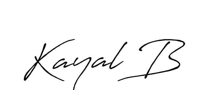 Use a signature maker to create a handwritten signature online. With this signature software, you can design (Antro_Vectra_Bolder) your own signature for name Kayal B. Kayal B signature style 7 images and pictures png