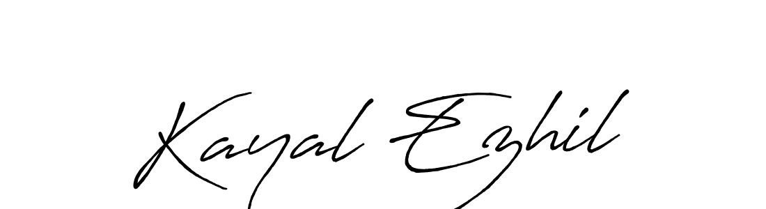 Use a signature maker to create a handwritten signature online. With this signature software, you can design (Antro_Vectra_Bolder) your own signature for name Kayal Ezhil. Kayal Ezhil signature style 7 images and pictures png