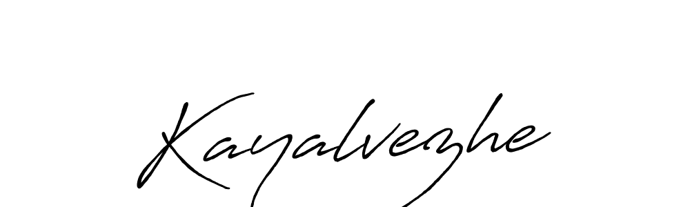 How to make Kayalvezhe name signature. Use Antro_Vectra_Bolder style for creating short signs online. This is the latest handwritten sign. Kayalvezhe signature style 7 images and pictures png