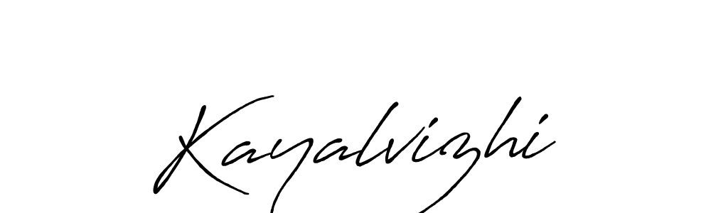 How to make Kayalvizhi name signature. Use Antro_Vectra_Bolder style for creating short signs online. This is the latest handwritten sign. Kayalvizhi signature style 7 images and pictures png