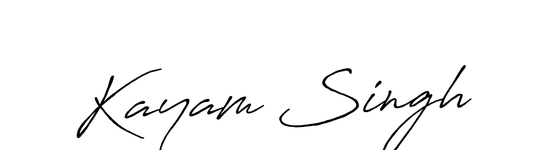 Kayam Singh stylish signature style. Best Handwritten Sign (Antro_Vectra_Bolder) for my name. Handwritten Signature Collection Ideas for my name Kayam Singh. Kayam Singh signature style 7 images and pictures png