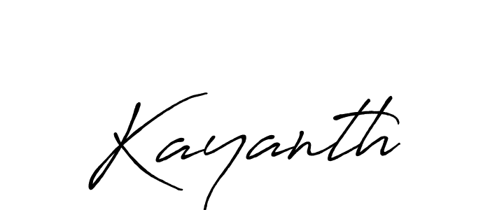 Make a beautiful signature design for name Kayanth. With this signature (Antro_Vectra_Bolder) style, you can create a handwritten signature for free. Kayanth signature style 7 images and pictures png