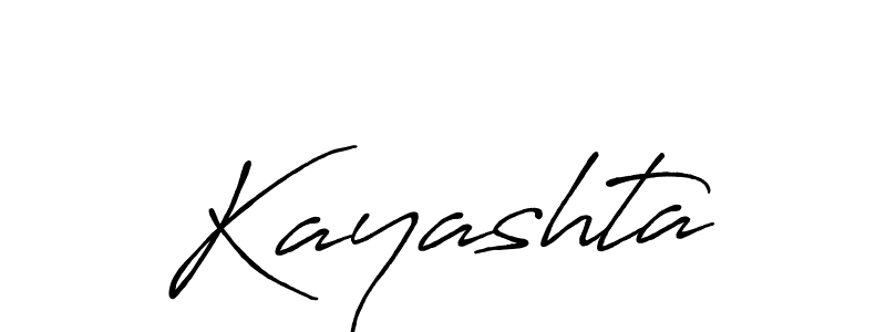 Use a signature maker to create a handwritten signature online. With this signature software, you can design (Antro_Vectra_Bolder) your own signature for name Kayashta. Kayashta signature style 7 images and pictures png