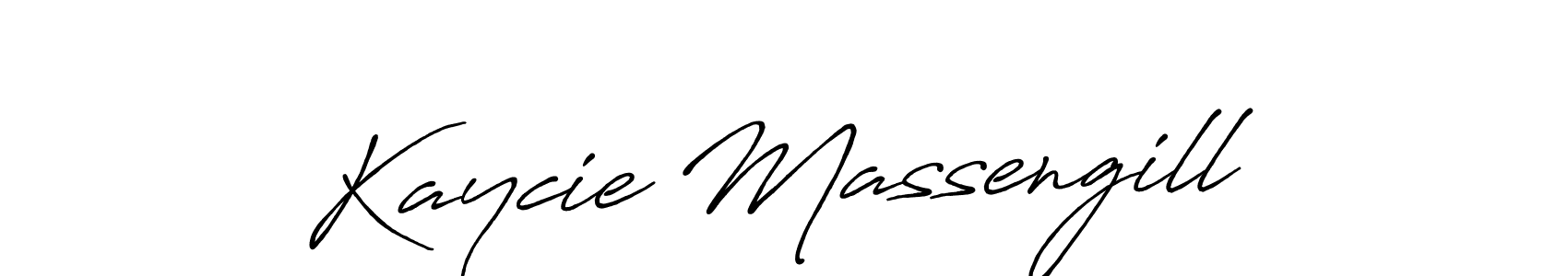 How to make Kaycie Massengill name signature. Use Antro_Vectra_Bolder style for creating short signs online. This is the latest handwritten sign. Kaycie Massengill signature style 7 images and pictures png