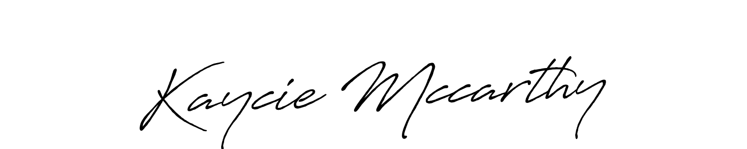 Make a beautiful signature design for name Kaycie Mccarthy. With this signature (Antro_Vectra_Bolder) style, you can create a handwritten signature for free. Kaycie Mccarthy signature style 7 images and pictures png