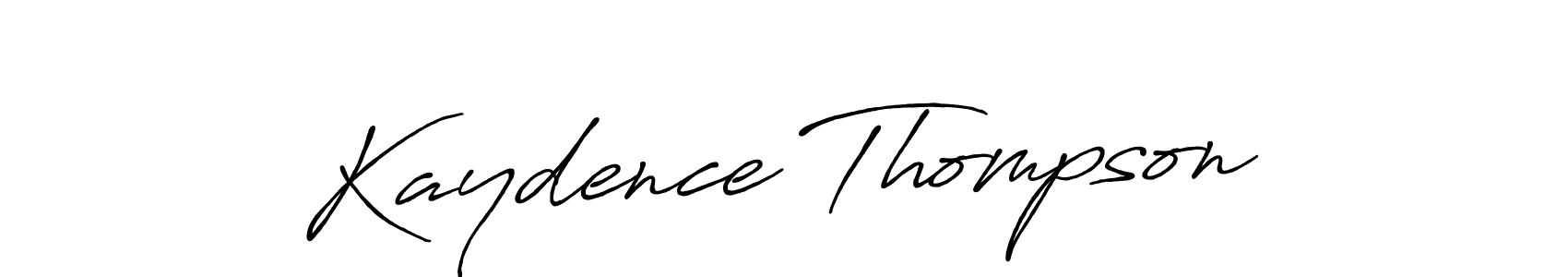 Make a beautiful signature design for name Kaydence Thompson. With this signature (Antro_Vectra_Bolder) style, you can create a handwritten signature for free. Kaydence Thompson signature style 7 images and pictures png