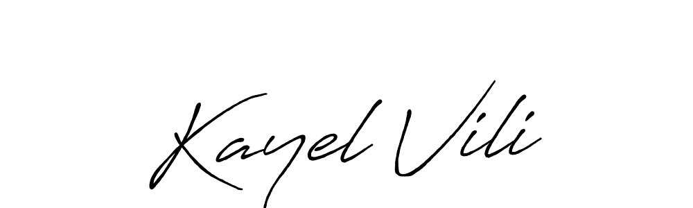 if you are searching for the best signature style for your name Kayel Vili. so please give up your signature search. here we have designed multiple signature styles  using Antro_Vectra_Bolder. Kayel Vili signature style 7 images and pictures png