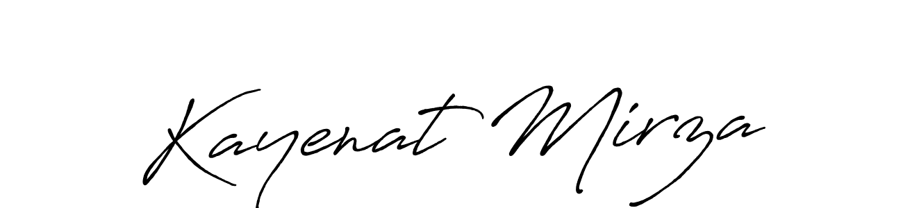 Create a beautiful signature design for name Kayenat Mirza. With this signature (Antro_Vectra_Bolder) fonts, you can make a handwritten signature for free. Kayenat Mirza signature style 7 images and pictures png