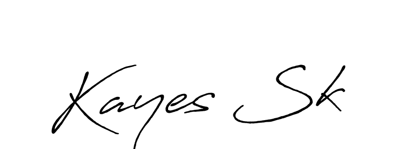 Create a beautiful signature design for name Kayes Sk. With this signature (Antro_Vectra_Bolder) fonts, you can make a handwritten signature for free. Kayes Sk signature style 7 images and pictures png