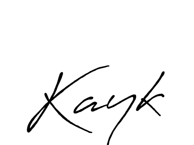 You should practise on your own different ways (Antro_Vectra_Bolder) to write your name (Kayk) in signature. don't let someone else do it for you. Kayk signature style 7 images and pictures png