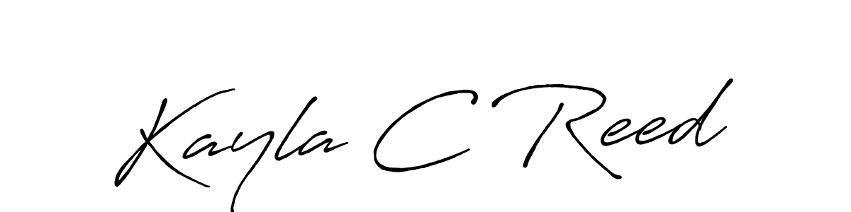 How to make Kayla C Reed signature? Antro_Vectra_Bolder is a professional autograph style. Create handwritten signature for Kayla C Reed name. Kayla C Reed signature style 7 images and pictures png