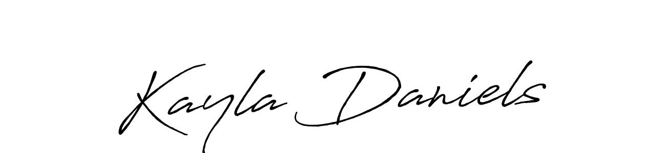 Kayla Daniels stylish signature style. Best Handwritten Sign (Antro_Vectra_Bolder) for my name. Handwritten Signature Collection Ideas for my name Kayla Daniels. Kayla Daniels signature style 7 images and pictures png