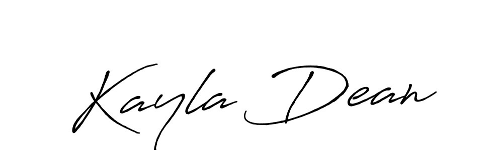 Kayla Dean stylish signature style. Best Handwritten Sign (Antro_Vectra_Bolder) for my name. Handwritten Signature Collection Ideas for my name Kayla Dean. Kayla Dean signature style 7 images and pictures png
