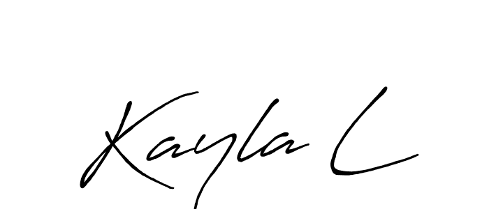 It looks lik you need a new signature style for name Kayla L. Design unique handwritten (Antro_Vectra_Bolder) signature with our free signature maker in just a few clicks. Kayla L signature style 7 images and pictures png