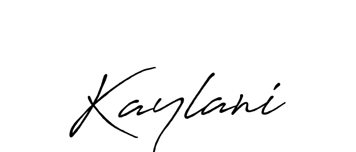 How to make Kaylani signature? Antro_Vectra_Bolder is a professional autograph style. Create handwritten signature for Kaylani name. Kaylani signature style 7 images and pictures png