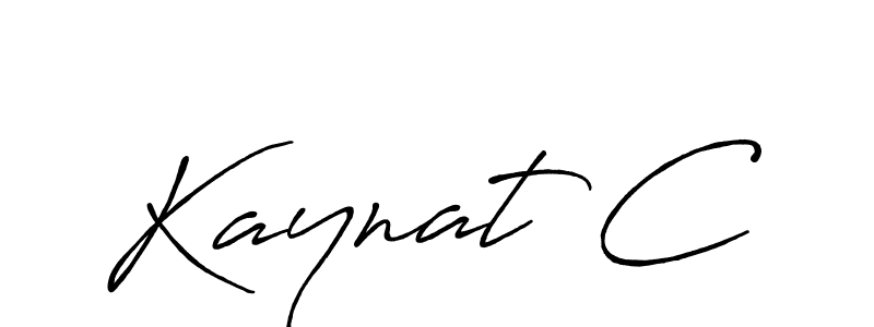 How to make Kaynat C name signature. Use Antro_Vectra_Bolder style for creating short signs online. This is the latest handwritten sign. Kaynat C signature style 7 images and pictures png