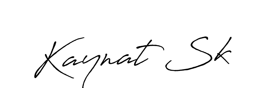 How to make Kaynat Sk name signature. Use Antro_Vectra_Bolder style for creating short signs online. This is the latest handwritten sign. Kaynat Sk signature style 7 images and pictures png