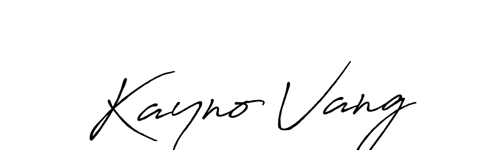 Kayno Vang stylish signature style. Best Handwritten Sign (Antro_Vectra_Bolder) for my name. Handwritten Signature Collection Ideas for my name Kayno Vang. Kayno Vang signature style 7 images and pictures png