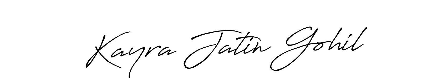 Design your own signature with our free online signature maker. With this signature software, you can create a handwritten (Antro_Vectra_Bolder) signature for name Kayra Jatin Gohil. Kayra Jatin Gohil signature style 7 images and pictures png