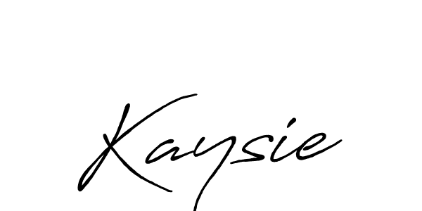 Also we have Kaysie name is the best signature style. Create professional handwritten signature collection using Antro_Vectra_Bolder autograph style. Kaysie signature style 7 images and pictures png