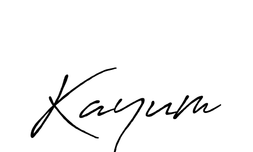 Design your own signature with our free online signature maker. With this signature software, you can create a handwritten (Antro_Vectra_Bolder) signature for name Kayum. Kayum signature style 7 images and pictures png