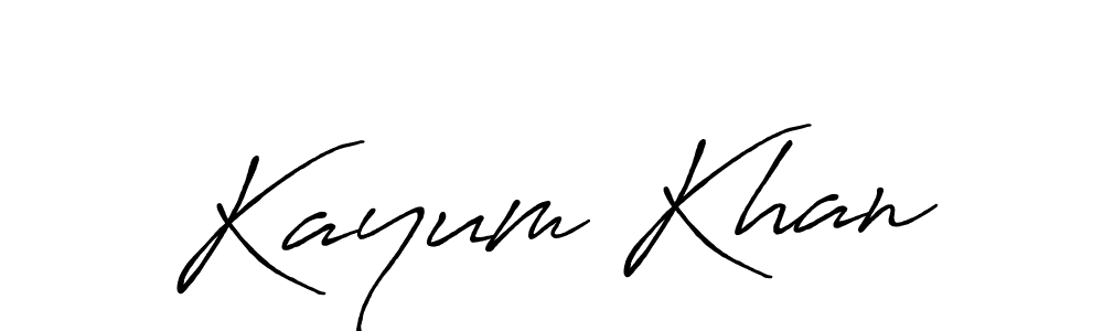 Kayum Khan stylish signature style. Best Handwritten Sign (Antro_Vectra_Bolder) for my name. Handwritten Signature Collection Ideas for my name Kayum Khan. Kayum Khan signature style 7 images and pictures png