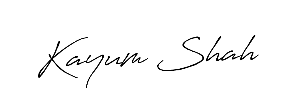 How to make Kayum Shah signature? Antro_Vectra_Bolder is a professional autograph style. Create handwritten signature for Kayum Shah name. Kayum Shah signature style 7 images and pictures png