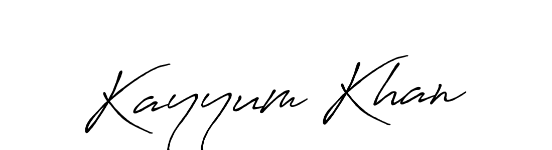 Design your own signature with our free online signature maker. With this signature software, you can create a handwritten (Antro_Vectra_Bolder) signature for name Kayyum Khan. Kayyum Khan signature style 7 images and pictures png