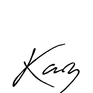 Design your own signature with our free online signature maker. With this signature software, you can create a handwritten (Antro_Vectra_Bolder) signature for name Kaz. Kaz signature style 7 images and pictures png