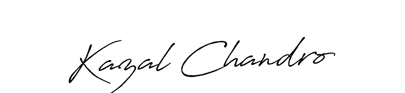 Create a beautiful signature design for name Kazal Chandro. With this signature (Antro_Vectra_Bolder) fonts, you can make a handwritten signature for free. Kazal Chandro signature style 7 images and pictures png