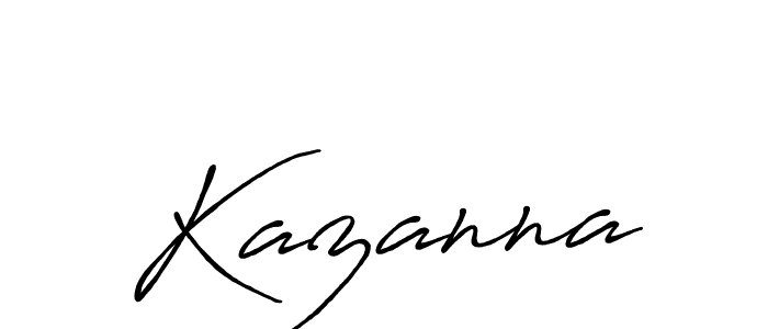 How to make Kazanna name signature. Use Antro_Vectra_Bolder style for creating short signs online. This is the latest handwritten sign. Kazanna signature style 7 images and pictures png