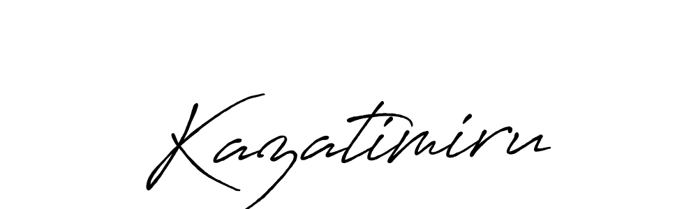 Use a signature maker to create a handwritten signature online. With this signature software, you can design (Antro_Vectra_Bolder) your own signature for name Kazatimiru. Kazatimiru signature style 7 images and pictures png