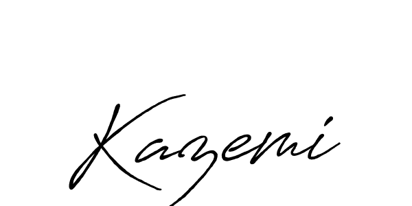 Design your own signature with our free online signature maker. With this signature software, you can create a handwritten (Antro_Vectra_Bolder) signature for name Kazemi. Kazemi signature style 7 images and pictures png