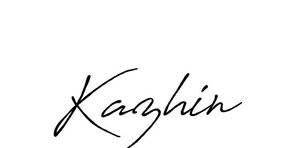 How to make Kazhin name signature. Use Antro_Vectra_Bolder style for creating short signs online. This is the latest handwritten sign. Kazhin signature style 7 images and pictures png