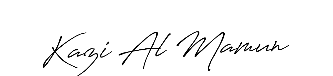 How to make Kazi Al Mamun name signature. Use Antro_Vectra_Bolder style for creating short signs online. This is the latest handwritten sign. Kazi Al Mamun signature style 7 images and pictures png
