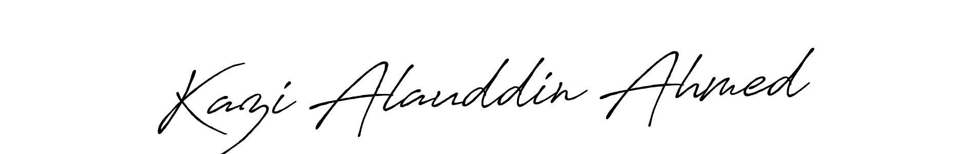 How to make Kazi Alauddin Ahmed name signature. Use Antro_Vectra_Bolder style for creating short signs online. This is the latest handwritten sign. Kazi Alauddin Ahmed signature style 7 images and pictures png